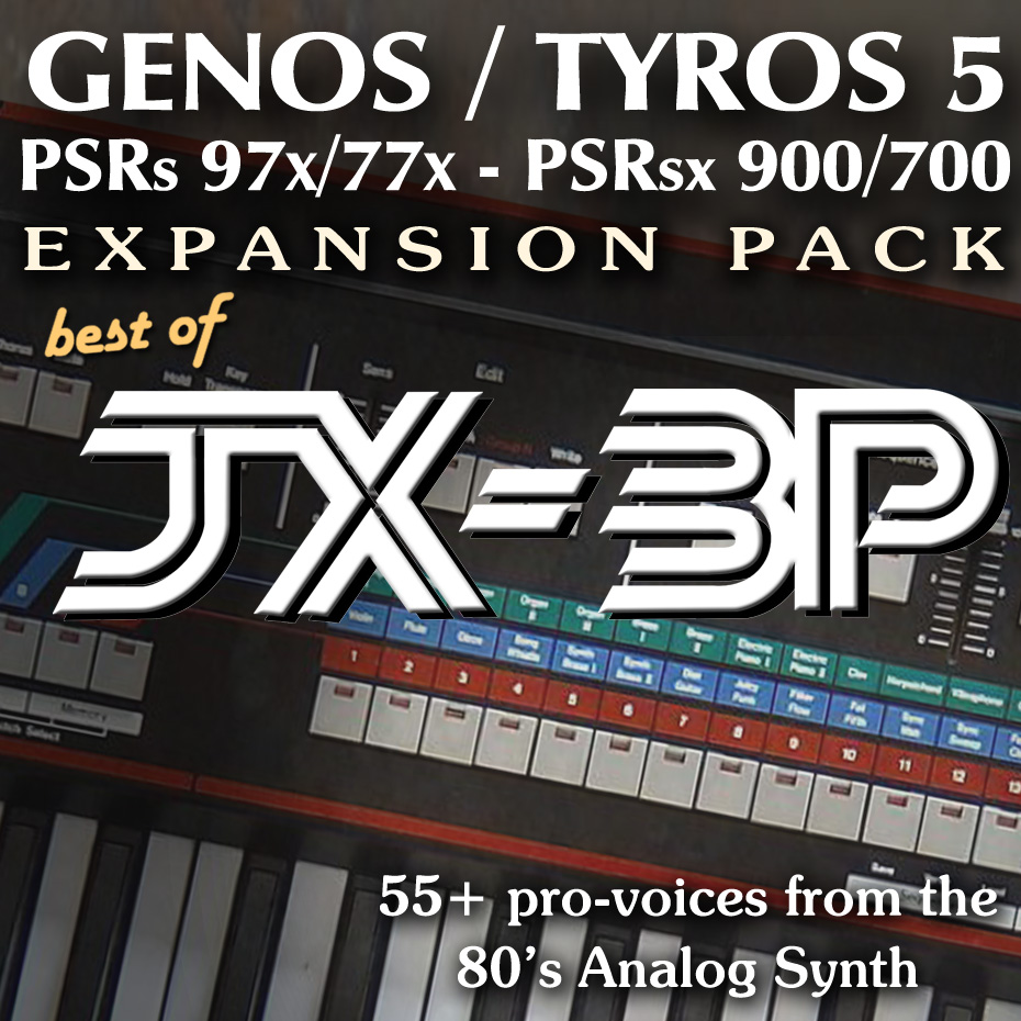 Yamaha Expansion Pack for Genos, Tyros, PSR - Roland JX3P
