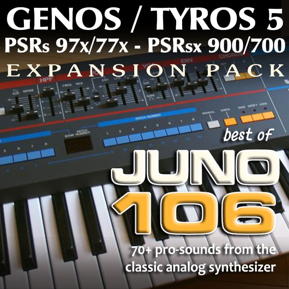 Yamaha Expansion Pack for Genos, Tyros, PSR - Roland Juno-106 