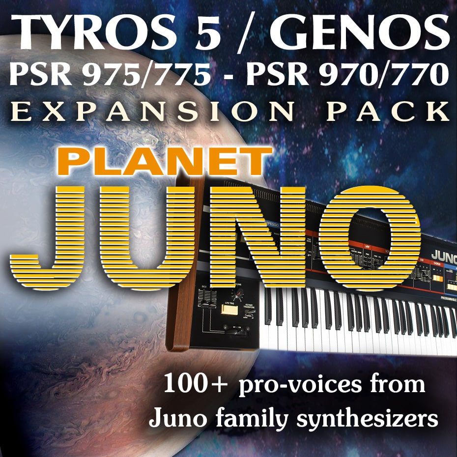 Expansion Pack for Yamaha Genos with sound from Roland Juno synthesizer