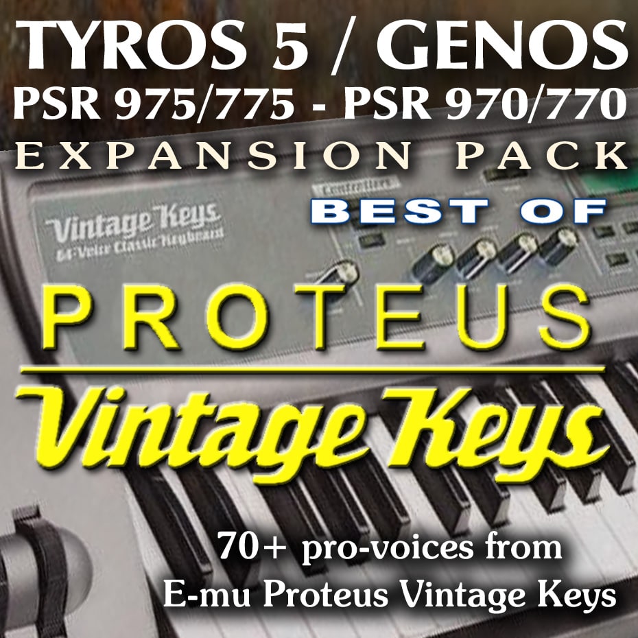 Expansion Pack for Yamaha Arrangers with sounds from PROTEUS Vintage Keys