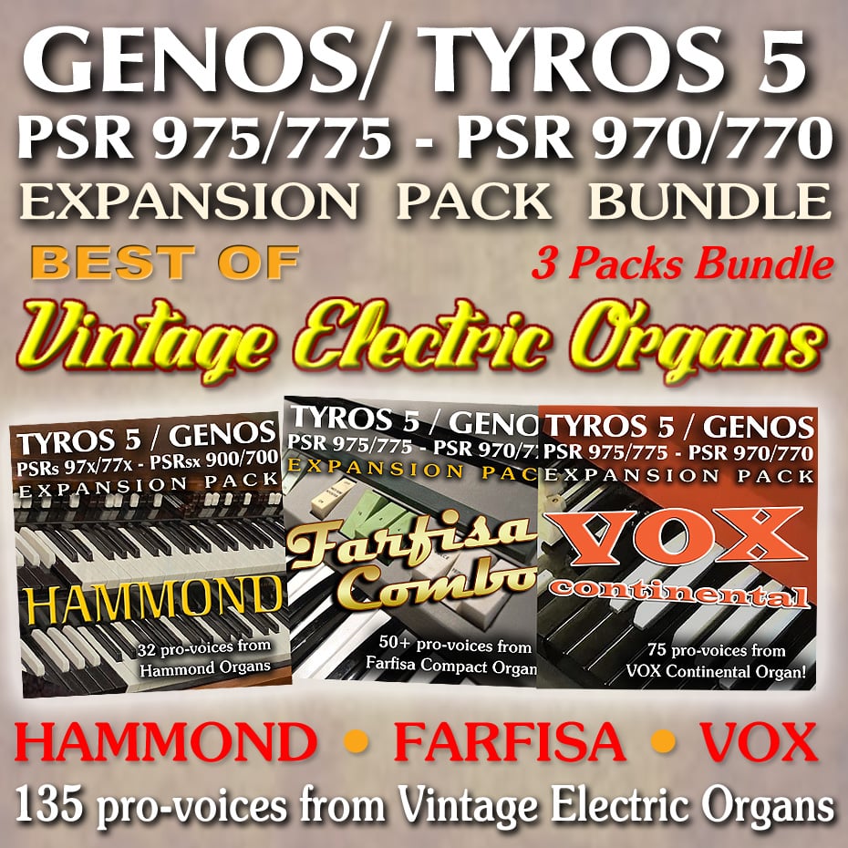 VINTAGE ELECTRIC ORGANS Expansion Pack for Yamaha Arrangers with sounds from HAMMOND, VOX, FARFISA>
    <br><br>
<div class=